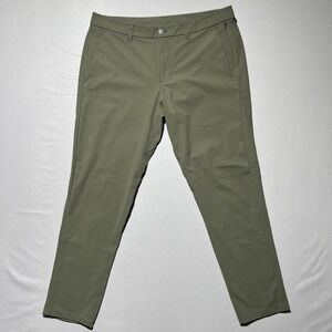 Lululemon ABC Pants Mens 36 Green Slim‎ Fit Stretch Golf Chino Trousers Casual